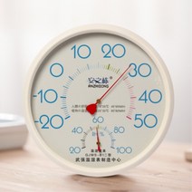 아날로그 실내 온도계 습도계 온습도계 원형 벽걸이 온도계, 색상, 화이트