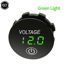 DC 5V-48V LED 패널 디지털 전압 측정기 자동차 차량용 바이크 오토바이 배터리 용량 디스플레이 터치 ON/O, 02 greed
