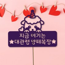 네임코코 동물토퍼 케이크토퍼 생일토퍼 기념일토퍼 파티용품, TP-양-바이올렛