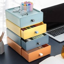 미니 서랍 테이블 책상 정리 적층 소품 수납 사무실 가정용 정리함 컬러 서랍장, 블루