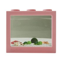 세남자바스켓 심플 바다 DIY 세트-국산 마리모(대), 인디핑크 블럭, 흰색 자갈