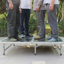 이동식 간이 무대 단상 학교 학예회 공연 성가대 행사, C53_1m x 1.28m(고정높이)