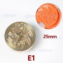 압인기 ZONESUN 왁스 인감 스탬프 식물 씰링 황동 헤드 나무 손잡이 빈티지 레트로 초대장용, 13 E1