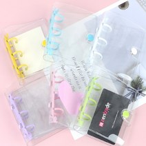 미니수첩 속지 링바인더 노트 투명 미니 다이어리, 색상, 블루