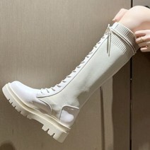 [최저가]여성 레이스업 롱 부츠 워커 5cm