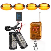 자동차 4 in 1 LED 스트로브 무선 앰버 조명 스트로보 스코프 48LED 라이트 12V 트레일러 트럭 다이오드 램프