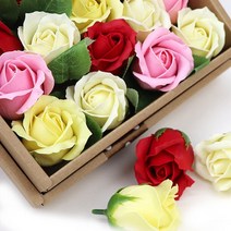 (재미스쿨) 비누 장미꽃+줄기 선택1종 50송이X1갑, 딥바이올렛