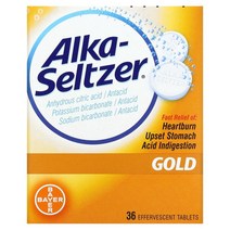 Alka-Seltzer Gold 소화 기능 관리 골드 발포정 36정 1팩