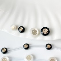 [DB4-033] 자개 에폭 스마일 (10개) 펜던트 비즈팔찌 만들기 팔찌 DIY 재료, 블랙(아크릴), 8mm(10개)