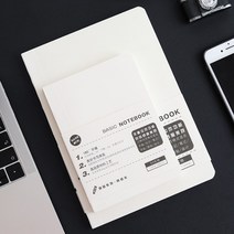 필사 노트 만년필 캘리그라피 연습지 180도 펴지는 공책, A6무지