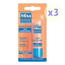 Mixa 믹사 인텐시브 드라이 스킨 건조한 립 케어 밤 스틱 4.7g 3개