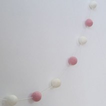 아둥놀이터 벽장식 가랜드 4종, 폼폼가랜드 흰핑