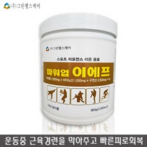 그린헬스케어 파워업 이에프 통/구연산 2500mg 단백질 무기질 전해질 지구력 BCAA 글루타민 보충제, 1통, 900g