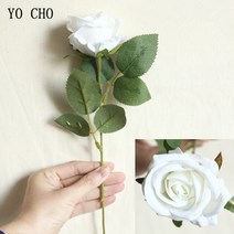 메탈요요 매직요요 고속 금속 요요 YO CHO 인조 장미 꽃 DIY 꽃다발 꽃꽂이 인공 실크 신부 자매 파티 장, 05 white