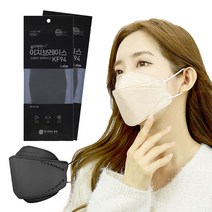 숨이 편한 이지브레이스 KF94 컬러 마스크 100매, 미드나잇 블랙, 중형