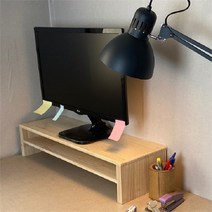 심플 원목 컴퓨터 모니터 노트북 선반 받침대 2단 그랜드
