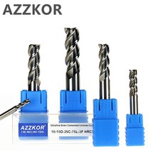 엔드밀 드릴밀 밀링 커터 합금 코팅 텅스텐 강 도구 알루미늄 cnc maching 3 블레이드 탑 밀링 커터 우드 밀링 커터, 10.0mmX75L, 11 10.0mmX75L