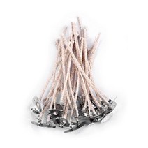 6-20cm 30pcs 무연 촛불 심지 면화 간장 왁스 심지 대형 기본 가정용 향기로운 짠 촛불 심지 등유 램프 왁스 스레드, 03 10cm, 10cm