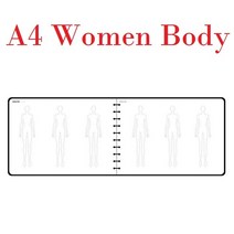 드로잉 패드 액정 타블렛 전자 노트 a4 여성 패션 스케치 북 개요 템플릿 디자이너 착용 패션 일러스트 템플릿 그림 50 매 용지, 4 여성용 하드커버