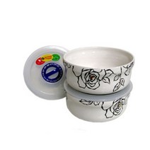 철기아트 도자기 반찬통 체크락 (중) 2세트 밀폐용기, 본상품선택