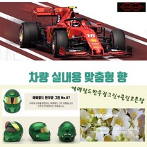 차량 실내 맞춤형 고급 방향제 맞춤형 향 카립 레이싱 헬멧방향제 6종 향수 클립 액체형, 에메랄드반무광그린+클린코튼향