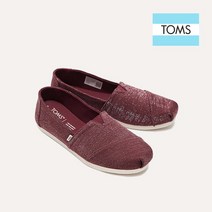 [탐스] [공식] 알파가타 클라우드바운드 글리터 슬립온 Burgundy