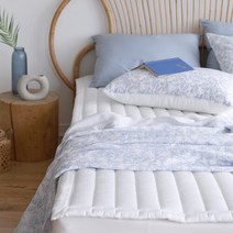 [파르페 바이 알레르망] 에펠 린넨텐셀 2겹 여름이불패드세트 Q (블루)