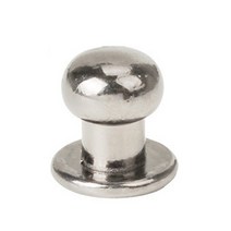 라운드리벳 둥근머리리벳 나사형 리벳 가죽공예 단추 벨트 파우치 부자재 6x8 mm, 브론즈, 1개