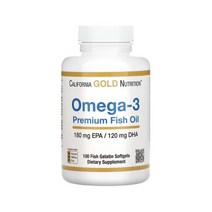 California Gold Nutrition 오메가3 프리미엄 피쉬 오일 180 EPA/120 DHA 생선 젤라틴 소프트젤 100정, 240개