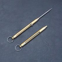 초경량 미니 호신용품 여성용 남성용 초강력 호신용 송곳 쿠보탄, 골드 (뚜껑형), 1개