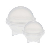 shangren 2 세트 실리콘 금형 3D 볼 모양의 40mm 60mm 수공예 금형 폴리머 클레이 제작 수지 에폭시 보석 만들기, 클리어