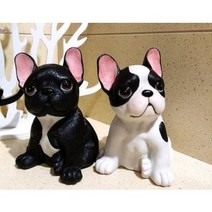 프랑스 프렌치 불독 장식 인형 강아지 동물 댕댕이 오브제 귀여운 인테리어 소품, D