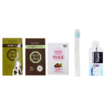 브로샵 PVC 일회용 세면도구 6종 세트 일회용품, 1세트