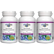 네추럴팩터스 블루베리 농축액 500mg 다중불포화 지방 90소프트젤x3, 1개, 기본