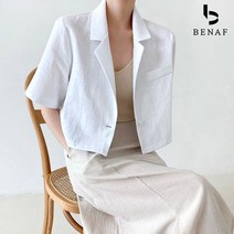 베나프 미니멀 린넨 크롭자켓 FD2JK002