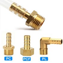 원터치피팅 우레탄 에어 카플러 PC PCF PL Pagoda 커넥터 6 8 10 12 14 16mm 호스 바브 테일 스레드 1 4 3 2 BSP 황동 파이프 피팅, Barb 14mm-3I4_PL