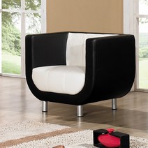 시스타 프린스 유라인 곡선 인조가죽 럭셔리소파 csp704(1인. 2인) 세미크레식 소파 의자, 아이보리(내부색상)-1인용