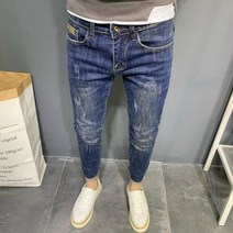 베스트앤 남성 긴바지 하라주쿠 봄 가을 찢어진 데님 청바지 카우보이 작업 디자이너 캐주얼 한국 스트리트 패션 바지 베스트앤