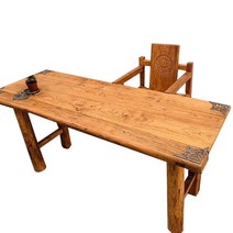 고재 테이블 원목 상판 나무 식탁 가구 카페테이블 느릅나무 고제, 160x26x45cm