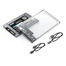 외장하드 SSD HDD TYPE-C 대용량 메모리 휴대용orico diy 솔리드 스테이트 드라이브 2.5인치 sata with sata 투명 케이스 usb 3.1 gen2 c, 1TB, PSD 세트