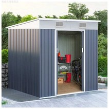 야외 조립식 부스 창고 야외 농막 수납장 캐비넷, 브라운 싱글슬로프-A형200x160x195cm