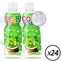 생과일 농축액 쥬스 원액 해태 코코팜 착한효능 선물세트 탱글포도 알갱이 300ml X 24펫 어린이 코코넛워터 음료베이스 물주스, 24Ea