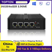 미니 PC 소형 mini 컴퓨터 4 LAN 2.5G 팬리스 pfSense 라우터 셀러론 J4125 인텔 i226 2500M 가상 기계 VPN 방화벽 기기 OPNsense Openw, 해외공급사, No System + UK, 16GB DDR4 256GB SSD