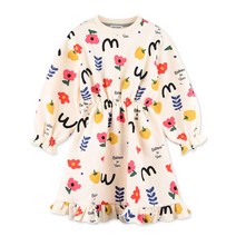 올리반 와글 기모 원피스