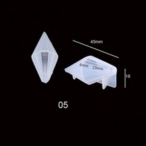 쿼츠 샤드 실리콘 몰드 크리스탈 포인트 몰드 에폭시 수지 펜던트 UV 수지 공예 용품 UV 수지 에폭시 몰드 DIY 쥬얼리 1 개, 05-45x18