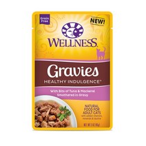 웰니스 헬시 인덜전스 그레이비 참치와 고등어 고양이 습식사료 85g