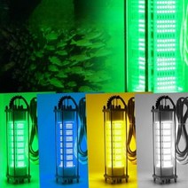 120W 12V 고출력 LED 수중 집어등 밤 낚시 조명 IP68 물고기 유인, 화이트, 120W 10M
