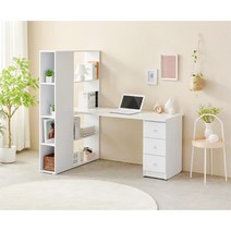 대학생방꾸미기 내추럴 모던 심플책상 컴퓨터책상 재택근무용 PC책상 게임용책상, 화이트