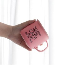 알파카 피규어 귀여운 유리 머그컵 카페머그컵 답례품머그컵 돌잔치선물 컵디자인, 핑크