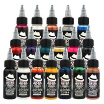 OPHIR 30ML/병 에어 브러시 바디 페인트 잉크 안료 임시 문신 일반 컬러 _ TA053(1-18), 01 18 COLORS